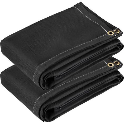 Couverture de soudage ignifuge - Lot de 2 - 1,83 x 3,05 m - Fibre de verre recouverte de gel de silice (1/5)