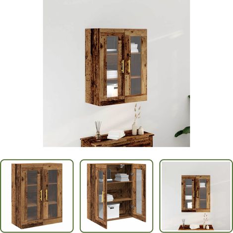Rangement salon -  Meuble mural Bois Ancien 69,5 x 34 x 90 cm Bois d'ingénierie (1/5)