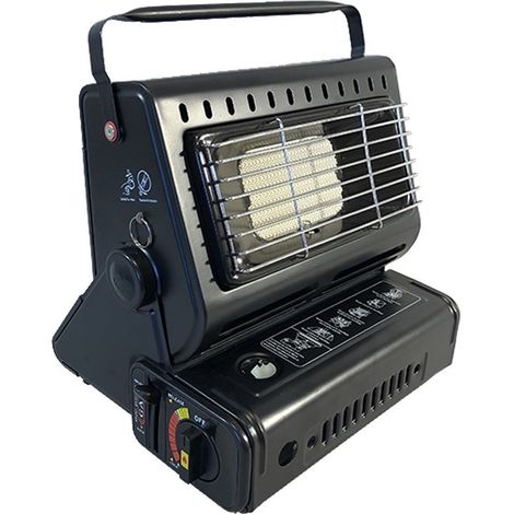 Riscaldatore a gas mobile 1300W T-Trade NIKLAS con cartuccia di gas 227gr Maniglia di trasporto (1/5)
