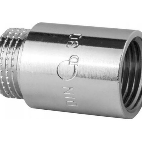 Rallonge - 3/4 Pouces x 25 mm - Pour Installation Eau Chauffage Central - En Laiton Chromé - 1 Pièce