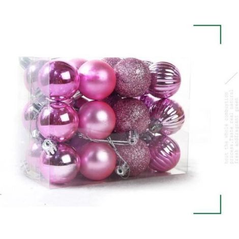 Kentop Boules de Noël - Pointe de Sapin - 24Pcs-5cm - Coffret cadeau de Noël - Boules suspendues pour Sapin - Décoration de Noël (1/4)