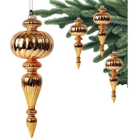 Premium Goldglaskugel, Luxuskollektion 26,5x8,5x8,5 cm  172351