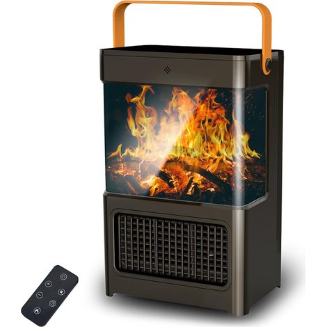 Calefactor auxiliar de 2200 W, radiador eléctrico ECO con oscilación de 80°, termostato PTC y ahorro de energía, múltiples protecciones, para el hogar. (1/4)