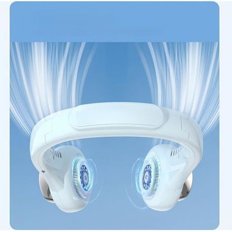 Ventilateur cou écouteur rechargeable - 1 pièce, suspendu 3 modes - Pour été travail vie Cuneary (1/5)