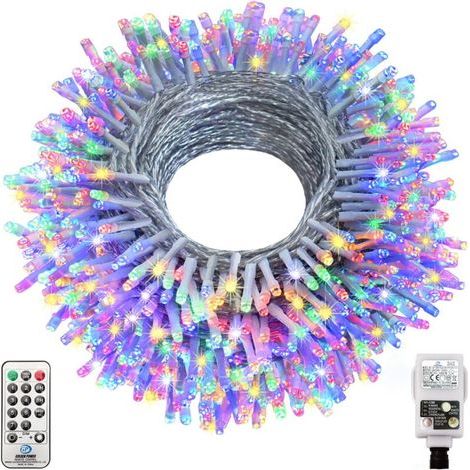 Guirlande Lumineuse de Noël, 20m 200 LED Fairy Lights 8 Modes d'Eclairage, Étanche IP44 pour Intérieur Extérieur Fenêtre Noël Mariage Anniversaire Maison Chambre Jardin Patio (1/5)