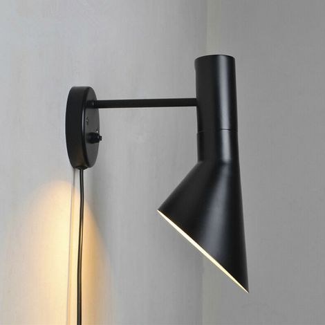 E27 Simply Modern Nachttischlampe, Wandleuchte mit verstellbarem Kopf, geeignet für Café, Flur, Schlafzimmer, 85V-265V (1/5)