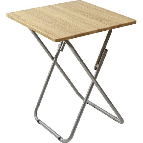 Tavolo piccolo richiudibile da balcore giardino tavolino CM60x60xH72 per casa cucina  campeggio camper pic nic facile da trasportare rovere