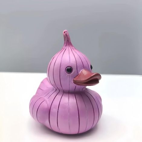 1 color: Purple Material: Resin, Onion Duck Car Ornament, Car Decoration Supplies, Cardboard Box (1/4)
