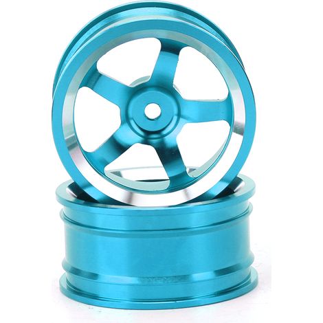 Lot de 4 moyeux de roue en alliage d'aluminium 1/10, pièces détachées RC compatibles avec la voiture de drift de tourisme HSP 94123 (bleu). (1/5)