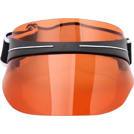 Ortviai Casquette de Soleil Unisexe avec Lentille PC Anti-UV et Protection pour les Yeux – Visière Large, Style Mode Extérieur – Orange (1/5)