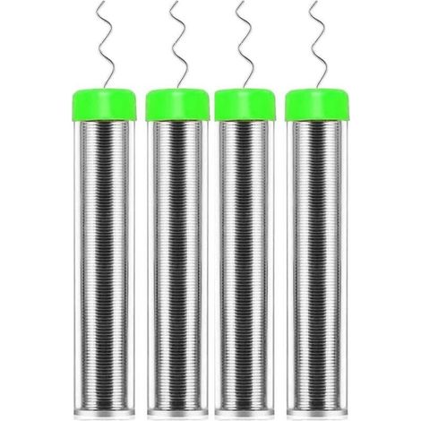 Lot de 4 bobines de soudure de 0,8 mm, noyau de colophane sans plomb, soudure, flux, soudure pour la réparation de composants de soudure électrique et le bricolage (1/3)