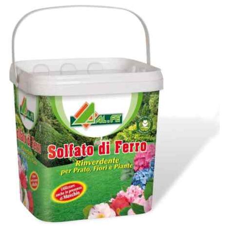 SOLFATO DI FERRO GRANULARE ANTIMUSCHIO 5 KG RINVERDENTE CONCIME PER PRATO PROMO