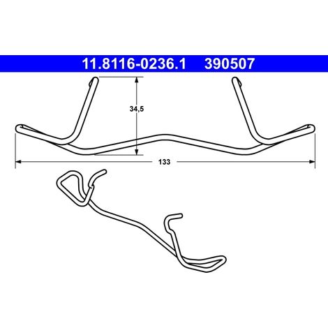 Ressort, étrier de frein ATE 11.8116-0236.1 VOLVO 30648021