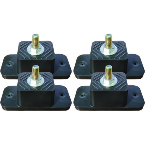 Amortisseur de climatiseur - Support de montage pour climatiseur extérieur à condensateur mini-split, 4 pièces - Hauteur 4 cm (1/4)
