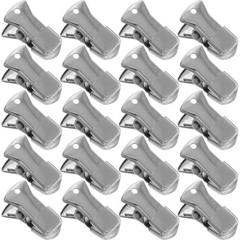 Housoutil Lot de 25 pinces crocodiles en fer argenté, petites et (1/5)
