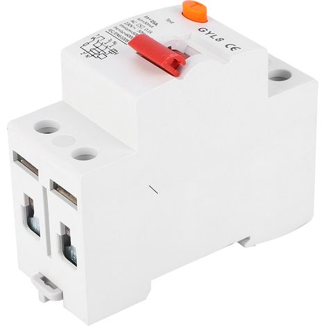 Disjoncteur différentiel RCCB 25A 230VAC, protection fuite de courant, interrupteur électrique 2 pôles, disjoncteur résiduel GYL8, sécurité domestique, paire de 2. (1/5)