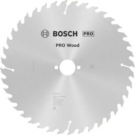 Bosch PRO Wood Kreissägeblatt, 254 x 2,8 x 30 mm, T40