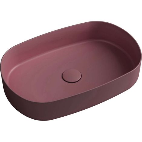 Sapho Infinity - Lavabo da appoggio, 550x360 mm, senza troppopieno, rosso maroon 10NF65055-2R (1/5)