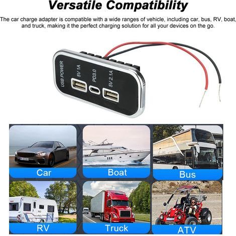 Modifica delle prese di ricarica per auto: adattatore rapido Dual USB e PD per camion, camper e barche 12-24V. (1/5)