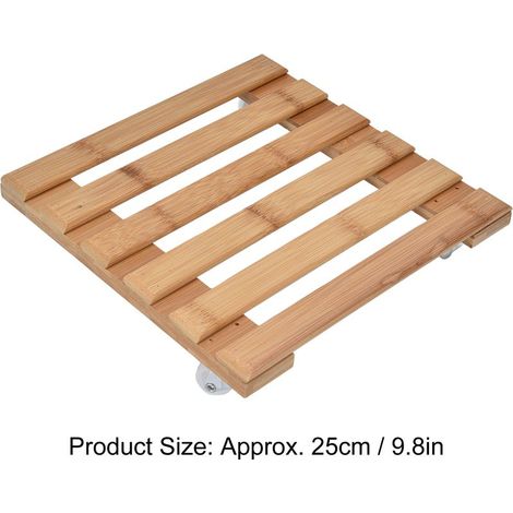 Support de base à roulettes pour plantes, carré avec roulette amovible à 360 ° pour pot de fleurs 25x25cm S (1/5)