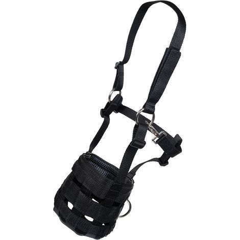 Capezza in nylon con museruola per cavalli: Shetty, 9100 nero (1/3)