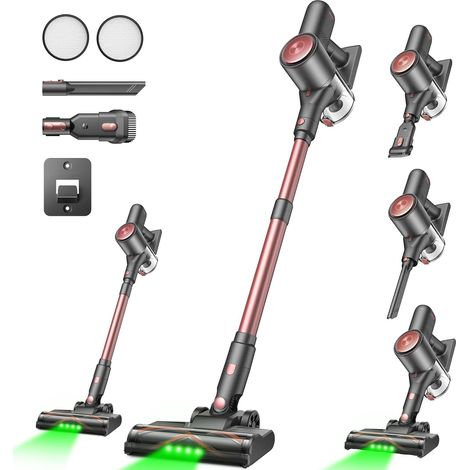 Aspirateur Balai sans Fil, 450W/45Kpa/50 Mins, Aspirateur sans Fil avec Écran LED, Filtration Cyclonique 5 Étapes, Aspirateur pour Tapis,Sols Durs,Poils d'animaux,Aspirateur Balai Léger (1/5)