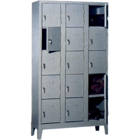 Armadio metallo acciaio portaborse 15 vani 101x50x180