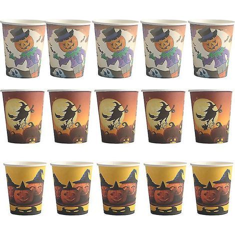 Lot de 30 gobelets en papier pour décorations d'Halloween
