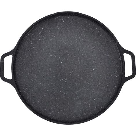 Grill de Barbecue Coréen, Poêle de Gril Multifonctionnelle Antiadhésive, Poêle Ronde en Alliage D'aluminium, Poêle de Gril Résistante aux Hautes Températures pour le Camping. (1/5)