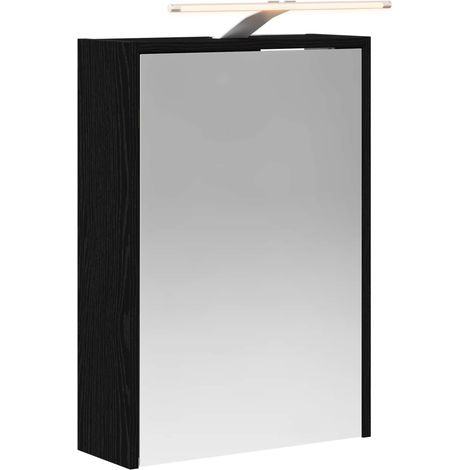 Maison Exclusive - Badezimmerspiegelschrank Schwarz Eichen-Optik