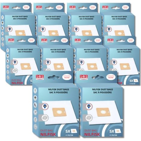 Lot de 10 boîtes de 5 sacs avec 1 pre filtre COUPE/COMPACT/GO/FORCE