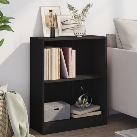 vidaXL Libreria Nera 60x24x76 cm in Legno Multistrato
