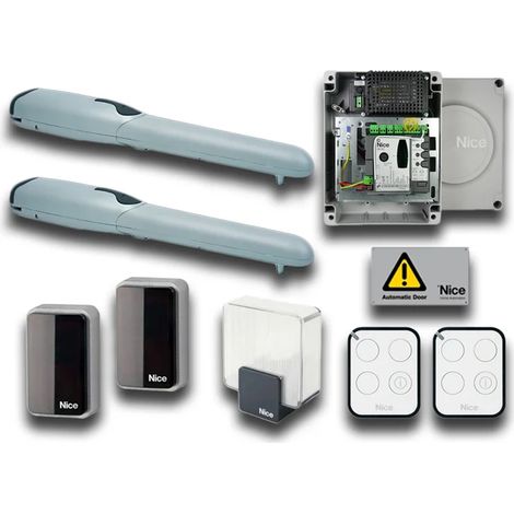 Nice WINGO4024BDKCE - Kit bidireccional para cancelas batientes con ante hasta a 2 m, 24 Vdc, montaje exterior (1/3)