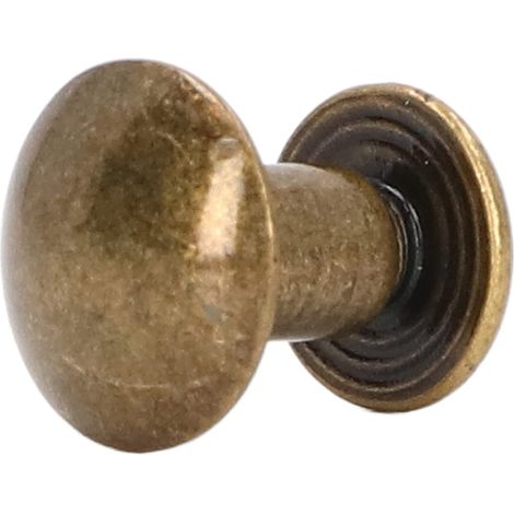 Lot de 90 vis de reliure de livre 10 x 9,5 mm Kit de vis de reliure en cuir à faire soi-même Kit de rivets en cuir galvanisé (bronz (1/5)