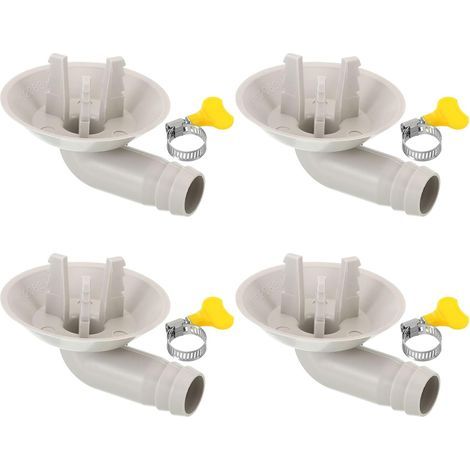 25mm Connecteur de Tuyau de Vidange de Climatiseur, 4 Pcs Connecteur de Vidange Universel avec Cerceau de Serrage pour Robinet D'Unité Ac à Fenêtre Mini-Fendue (1/5)