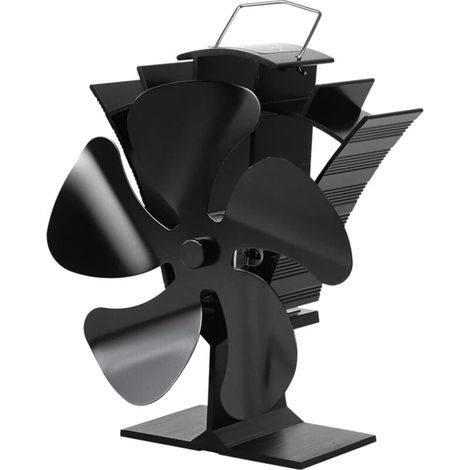 Wood Stove Fan, 5-Blade Stove Fan, Quiet Heat-Powered Fireplace Fan for Wood/Fireplace/Gas/Log/Pellet Stoves MUMU (1/4)