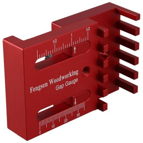 Spaltlehre, Holzbearbeitungs-Lückenlehre, Tiefenmesslineal aus Aluminiumlegierung, Sägezahnlineal-Markierungswerkzeug für Schreiner-Enthusiasten, Heimwerker (1/5)