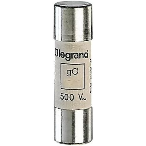 Legrand 014306 - Fusibile cilindrico gG 6A 14x51mm 500V - Senza percussore