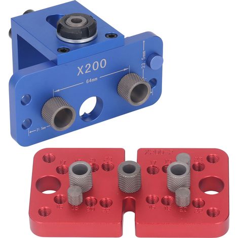 3-in-1-Lochstanzer-Positionierer mit Stift für 8-, 10- und 15-mm-Bohrer, verstellbarer Holzstift-Positionierer (1/5)