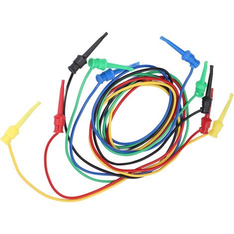 5er-Pack Messleitungen mit Doppelkrokodilklemmen, Mehrzweck-Messkabel für elektrische Wartungsarbeiten, robustes Überbrückungskabel-Set (1/5)