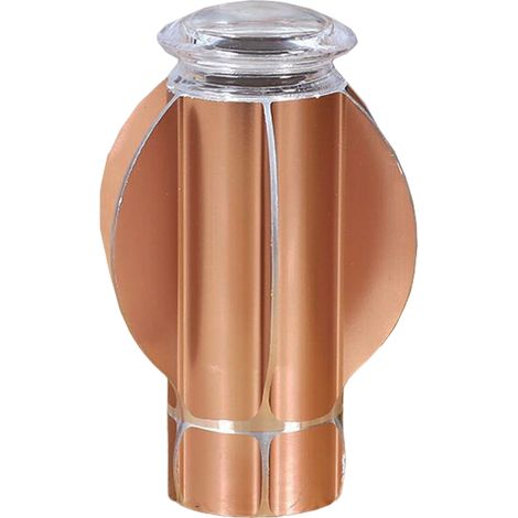 Ein Set aus 4 sternförmigen Gardinenstangen-Endstücken, geeignet für Gardinenstangen mit einem Durchmesser von 26 mm bis 28 mm (Klassisches Roségold). (1/5)