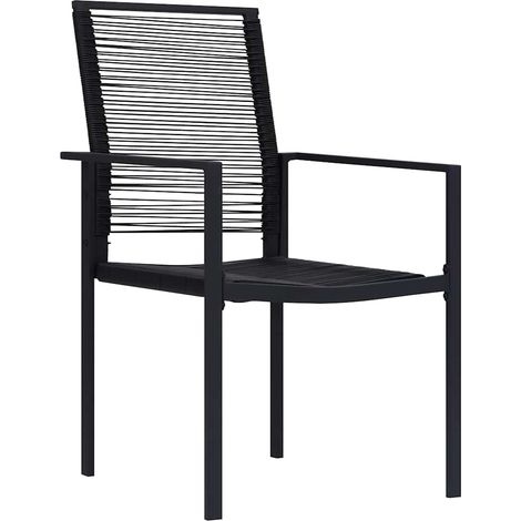 Maison Exclusive - Sedie da Giardino 2 pz in Rattan PVC Nero (1/5)