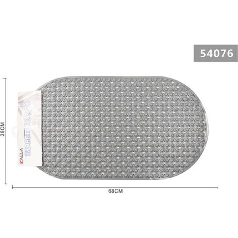 Kaela - Tappeto Per Doccia Antiscivolo 68 X 38 Cm Tappetino Vasca Da Bagno Grigio 54076 -