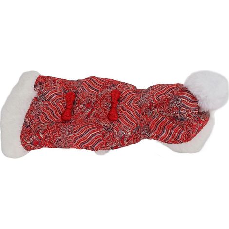 Costume Tang pour chien, vêtements d'automne et d'hiver de style chinois exquis pour chiens de compagnie. (1/2)