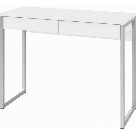 Escritorio compacto lacado en blanco cm 102 x 40 x 77 h