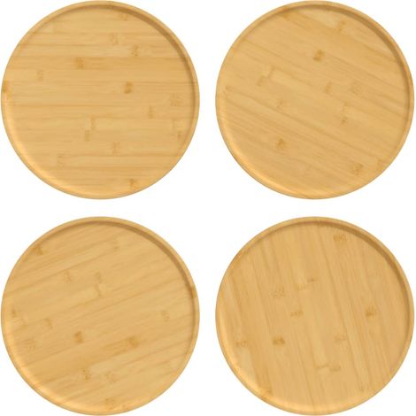 vidaXL Platos para pizza 4 uds bambú Ø32x1,5 cm (1/2)