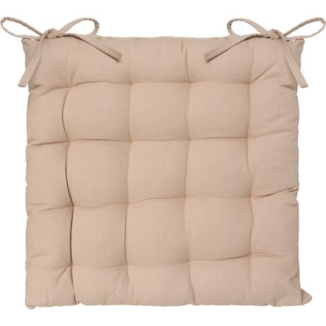 Lot de 2 galettes de chaise carrées en coton ANJALI