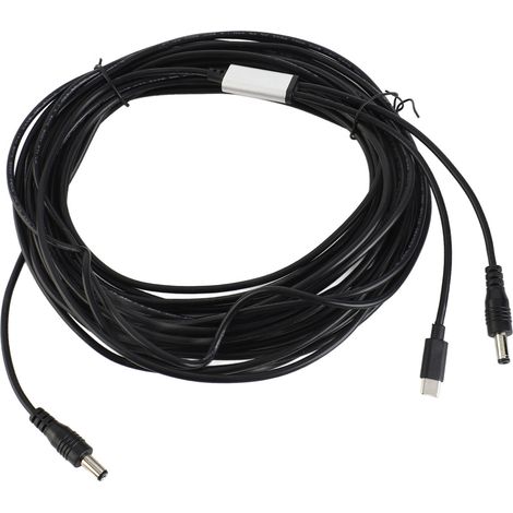 Câble d'alimentation CC de 10 m (32,8 pi) de longueur, connecteurs mâle-mâle et USB-C étanche, rallonge d'alimentation CC pour mini (1/5)