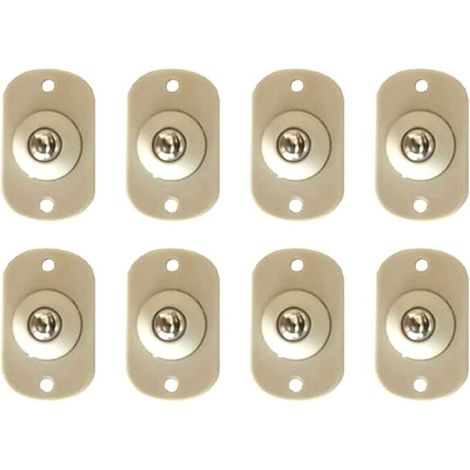 Mini Self-Adhesive Furniture Transfer Casters, Strong 360 Degree Rotating Plastic Wheels, Universal Pulley Set of 8, Storage Box Pulleys for Shelves, Trash Cans, and Storage Boxes (1/3)