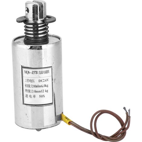 DC Solenoid Electromagnet Cylindrical Push Pull Type for Industrial Automation 117.6N 24VDC MQ8-Z57B (1/5)